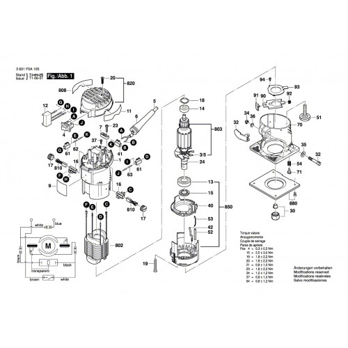 Запчасти для фрезера Bosch GKF 600